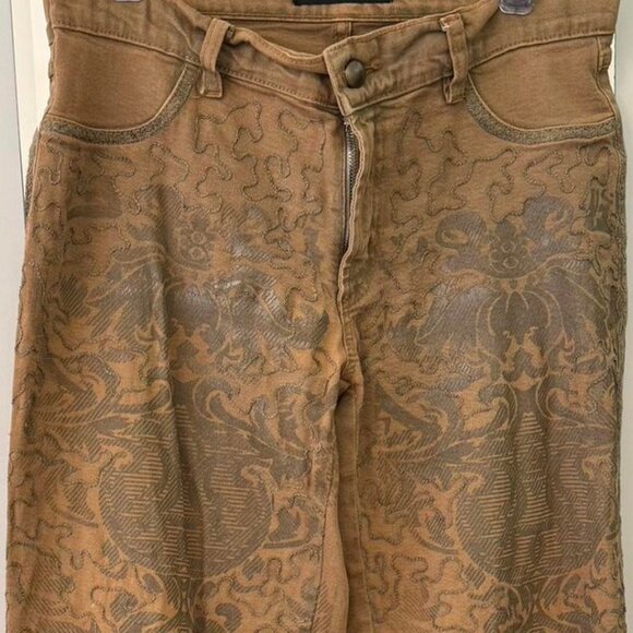 Vintage BrazilRoxx Embellished Brown Jeans Size 8 | Boho Western Y2K Denim - Picture 4 of 8